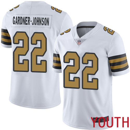 New Orleans Saints Limited White Youth Chauncey Gardner Johnson Jersey NFL Football 22 Rush Vapor Untouchable Jersey